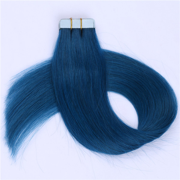 16 Inch Blue Tape In Human Hair Extensions 20pcs - Hairplusbase.com