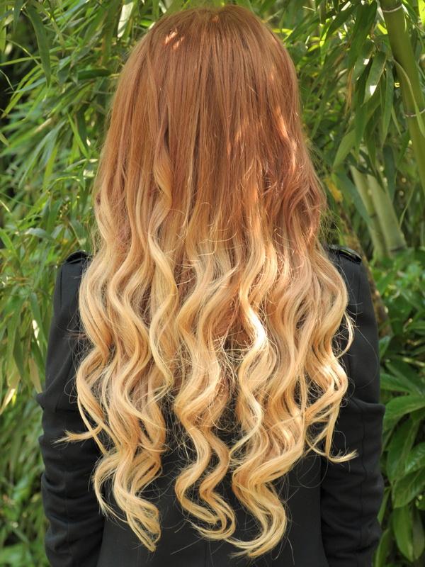 26 Inch Characteristic Two Colors Ombre Clip In Remy Hair Extensions