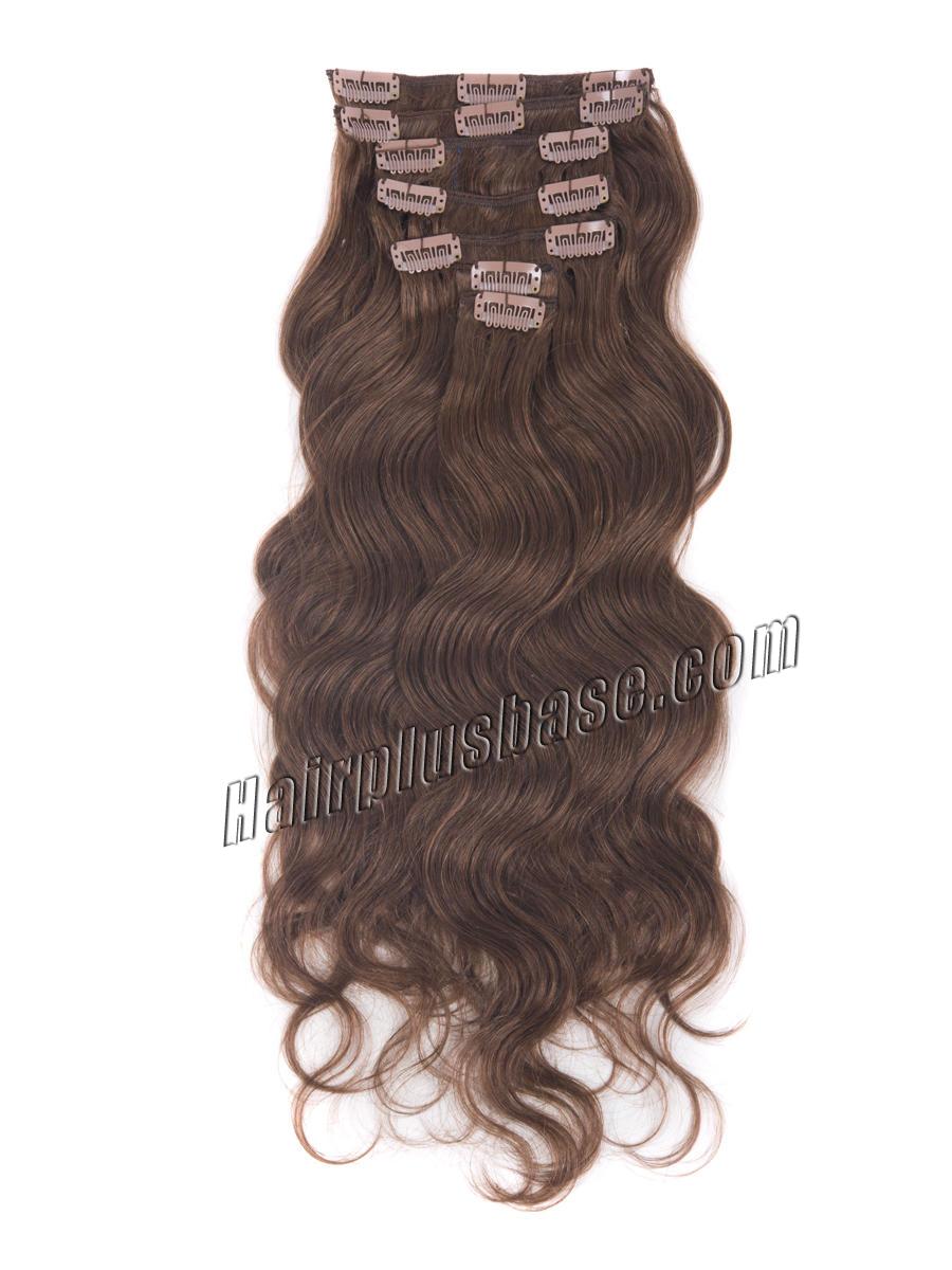 28 Inch 33 Rich Copper Red Clip In Hair Extensions Body Wave 11 Pcs