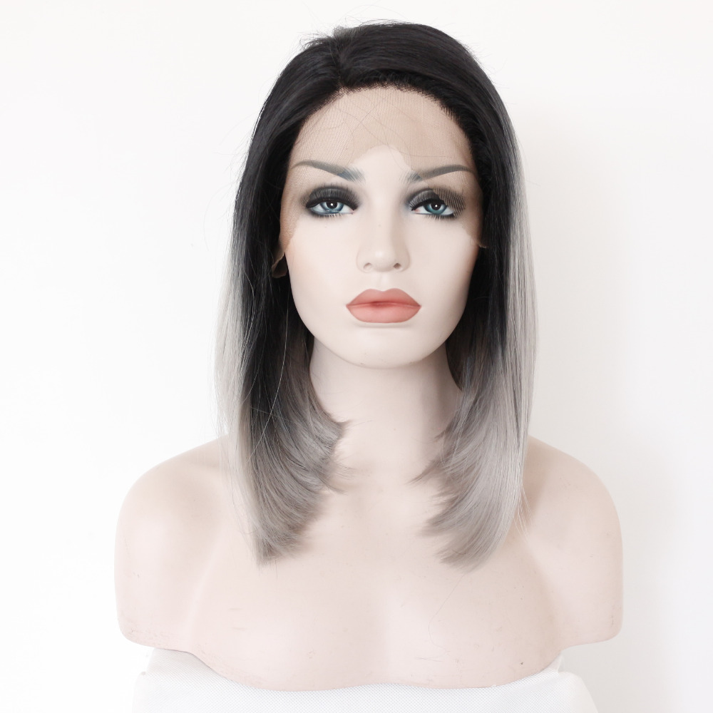 Fashion Medium Ombre Bob Lace Front Wig