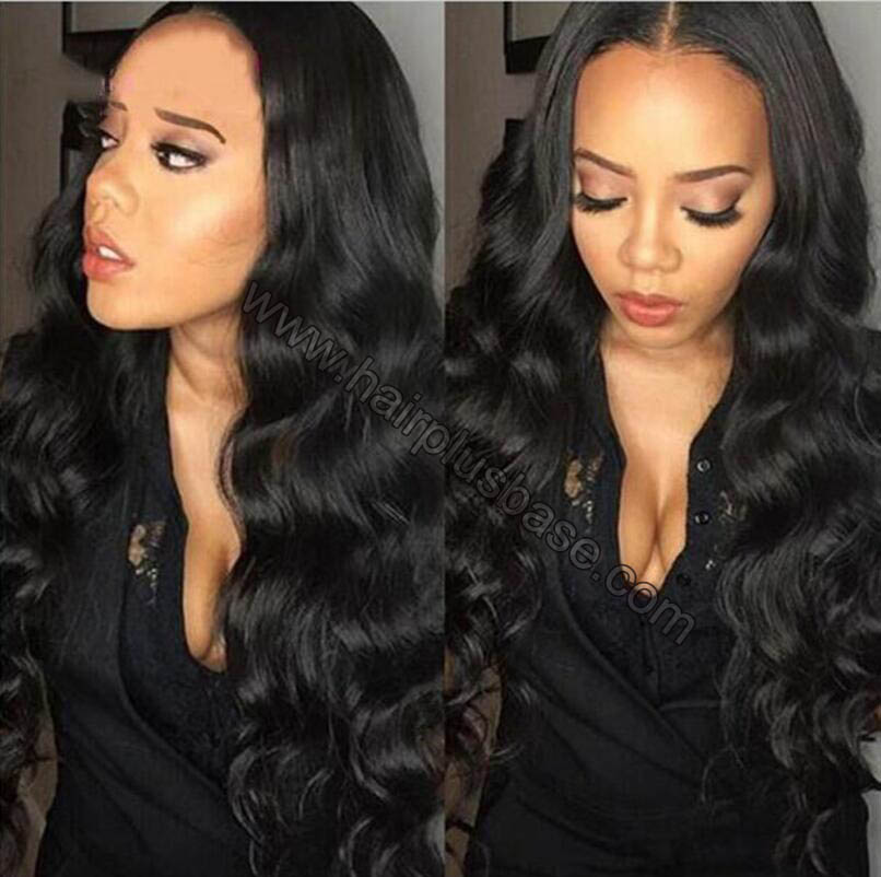 Glueless Full Lace Wigs Peruvian Virgin Hair Body Wave