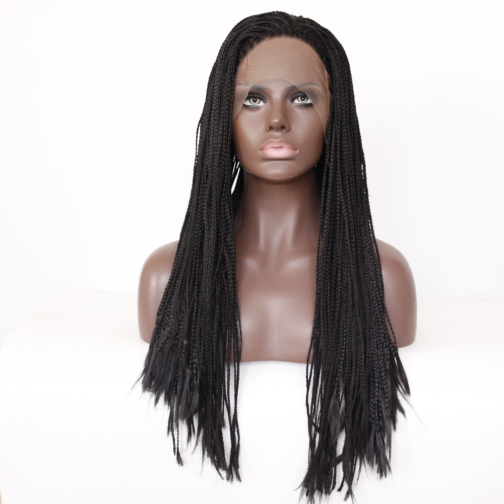 Handemade Straight Synthetic Lace Front Wig For African American 