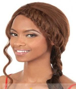 Mid-Length French Braid Capless Remy Human Hair Wig