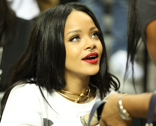 Rihanna Long Style Black Hair Straight Human Hair Celebrity Lace Wigs ...