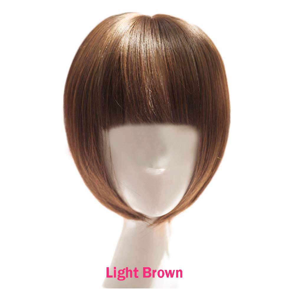 Short Straight Synthetic Bob Hair Toppers 25cm Clip in Hair Top Piece ...